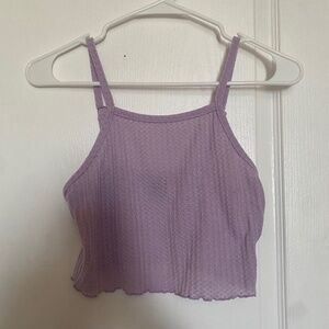 purple cropped tank top